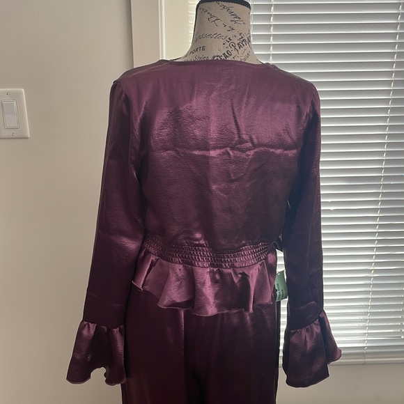 Free People Chasing Love Ruffle Satin - size XS - Picture 11 of 15